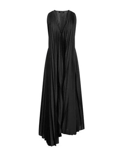 Fabiana Filippi Woman Midi Dress Black Size 10 Polyester, Ecobrass