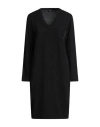 Shop Fabiana Filippi Woman Midi Dress Black Size 8 Virgin Wool, Silk, Cashmere