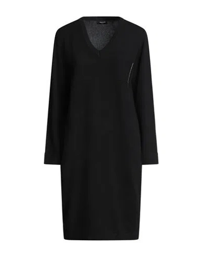Fabiana Filippi Woman Midi Dress Midnight Blue Size 12 Virgin Wool, Silk, Cashmere
