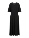 Fabiana Filippi Woman Midi Dress Black Size 12 Virgin Wool, Silk, Cashmere