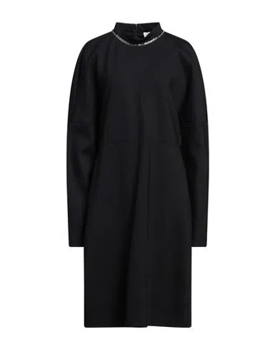 Fabiana Filippi Woman Midi Dress Black Size 4 Polyamide, Elastane, Glass, Ecobrass