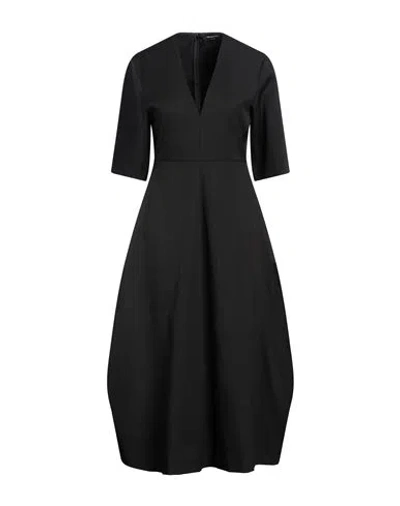 Fabiana Filippi Woman Midi Dress Black Size 4 Virgin Wool