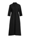 Fabiana Filippi Woman Midi Dress Black Size 6 Polyester, Virgin Wool, Elastane In Black