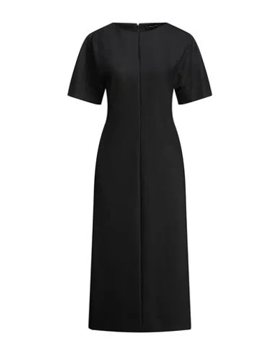 Fabiana Filippi Woman Midi Dress Black Size 8 Polyester, Virgin Wool, Elastane In Blue