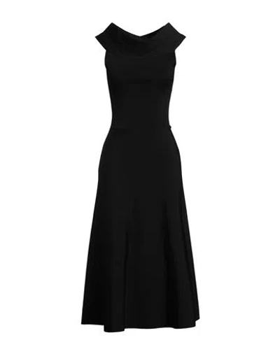 Fabiana Filippi Woman Midi Dress Black Size 8 Viscose, Polyester