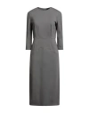 Fabiana Filippi Woman Midi Dress Grey Size 10 Viscose, Polyamide, Elastane In Gray