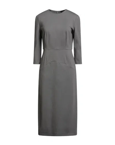 Fabiana Filippi Woman Midi Dress Grey Size 10 Viscose, Polyamide, Elastane In Gray