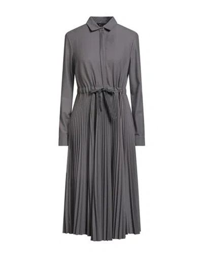 Fabiana Filippi Woman Midi Dress Grey Size 14 Polyester, Viscose, Elastane In Gray