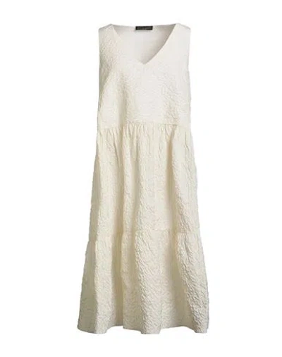 Fabiana Filippi Woman Midi Dress Ivory Size 6 Polyester, Polyamide In Neutral