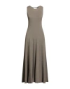 Fabiana Filippi Woman Midi Dress Khaki Size 6 Cotton In Neutral