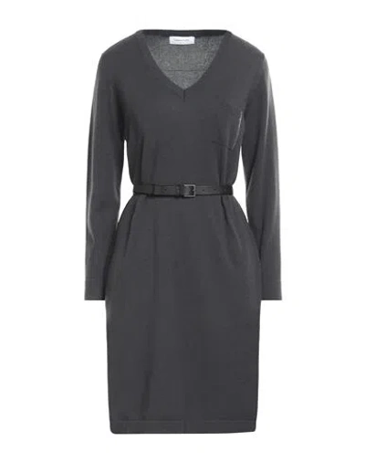 Fabiana Filippi Woman Midi Dress Midnight Blue Size 12 Virgin Wool, Silk, Cashmere In Grey