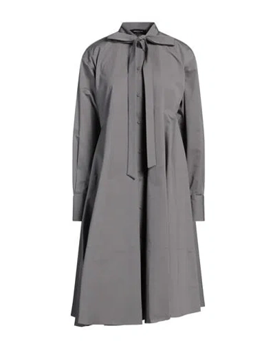 Fabiana Filippi Woman Midi Dress Lead Size 6 Cotton In Grey