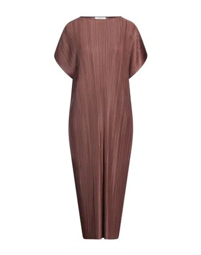 Fabiana Filippi Woman Midi Dress Light Brown Size 10 Polyester In Beige