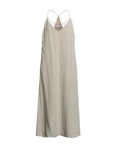 Fabiana Filippi Woman Midi Dress Light Grey Size 4 Viscose, Ecobrass In Neutral