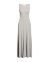 Fabiana Filippi Woman Midi Dress Light Grey Size 6 Cotton In Gray