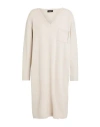 Fabiana Filippi Woman Midi Dress Light Grey Size 6 Virgin Wool, Silk, Cashmere