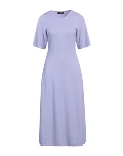 Fabiana Filippi Woman Midi Dress Lilac Size 4 Virgin Wool, Silk, Cashmere In Purple
