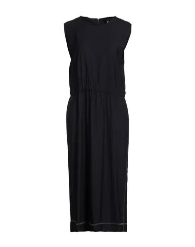 Fabiana Filippi Woman Midi Dress Midnight Blue Size 10 Virgin Wool, Polyamide, Elastane
