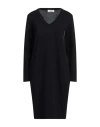 Fabiana Filippi Woman Midi Dress Midnight Blue Size 12 Virgin Wool, Silk, Cashmere In Blue