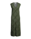 Fabiana Filippi Woman Midi Dress Military Green Size 4 Cotton In Green