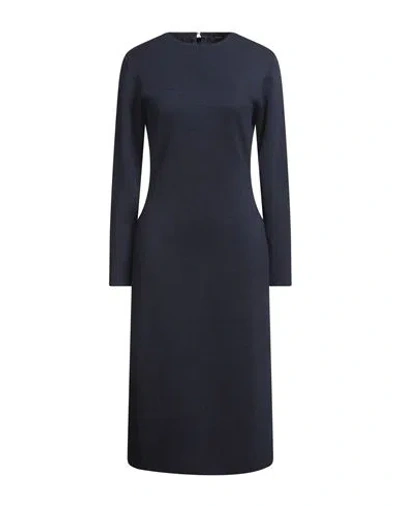 Fabiana Filippi Woman Midi Dress Navy Size 8 Merino Wool, Ecobrass
