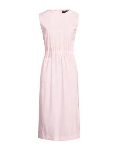 Fabiana Filippi Woman Midi Dress Pink Size 10 Virgin Wool, Polyamide, Elastane
