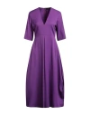 Fabiana Filippi Woman Midi Dress Purple Size 12 Virgin Wool