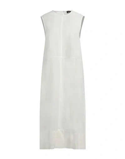Fabiana Filippi Woman Midi Dress White Size 8 Viscose, Linen