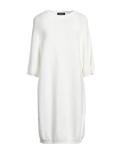 Fabiana Filippi Woman Midi Dress White Size L Cotton, Linen, Polyester