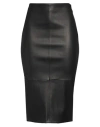 Fabiana Filippi Woman Midi Skirt Black Size 4 Leather In Black