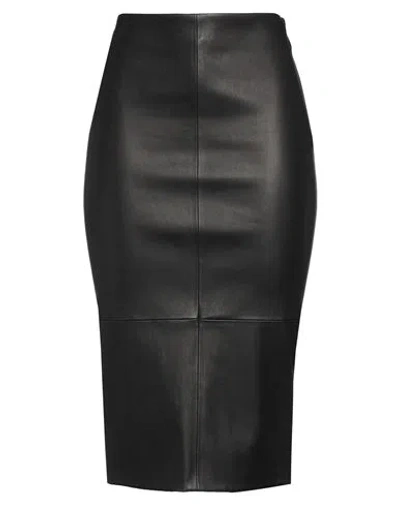 Fabiana Filippi Woman Midi Skirt Black Size 4 Leather