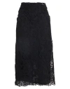 Fabiana Filippi Woman Midi Skirt Black Size 6 Cotton, Polyester, Nylon, Acrylic, Wool In Black