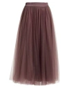 Fabiana Filippi Midi Tulle Skirt In Brown
