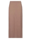 Fabiana Filippi Woman Midi Skirt Camel Size 6 Virgin Wool, Silk, Cashmere In Pink