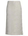 Fabiana Filippi Midi Knit Skirt With Tweed Effect In Gold