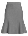 Fabiana Filippi Woman Midi Skirt Grey Size 2 Virgin Wool In Gray