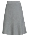 Fabiana Filippi Woman Midi Skirt Grey Size 8 Merino Wool In Gray