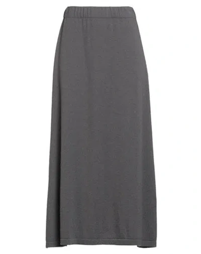Fabiana Filippi Woman Midi Skirt Lead Size 6 Virgin Wool, Silk, Cashmere