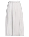 Fabiana Filippi Woman Midi Skirt Light Grey Size 8 Virgin Wool, Polyamide, Elastane In Grey