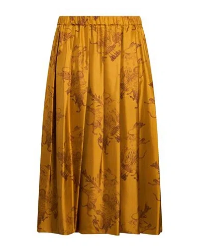 Fabiana Filippi Woman Midi Skirt Marigold Size 2 Silk In Green