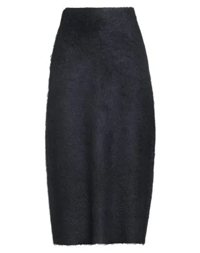 Fabiana Filippi Woman Midi Skirt Midnight Blue Size 10 Virgin Wool, Mohair Wool, Polyamide, Wool, El