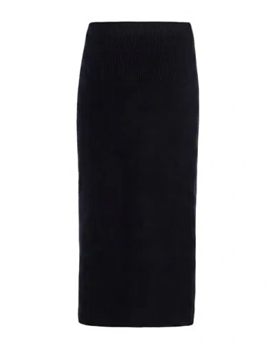 Fabiana Filippi Woman Midi Skirt Midnight Blue Size 2 Virgin Wool, Mohair Wool, Polyamide, Silk, Cas