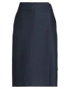 Fabiana Filippi Woman Midi Skirt Navy Size 10 Polyester, Virgin Wool, Elastane In Blue