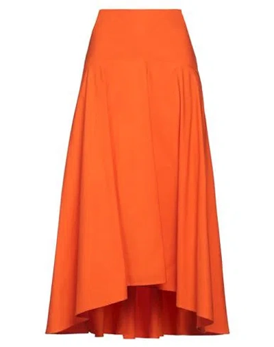 Fabiana Filippi Woman Midi Skirt Orange Size 10 Cotton