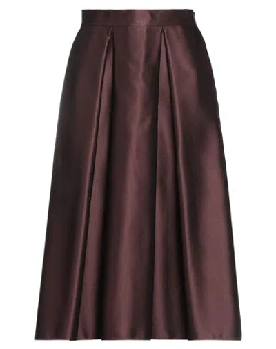 Fabiana Filippi Woman Midi Skirt Plum Size 6 Polyester In Purple
