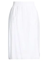 Fabiana Filippi Woman Midi Skirt White Size 6 Cotton, Ecobrass In White