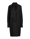 Fabiana Filippi Woman Mini Dress Black Size 8 Merino Wool, Polyamide, Elastane