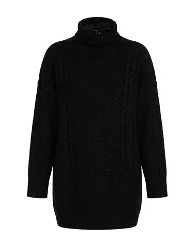 Fabiana Filippi Woman Mini Dress Black Size 8 Virgin Wool, Viscose, Silk, Cashmere, Polyester