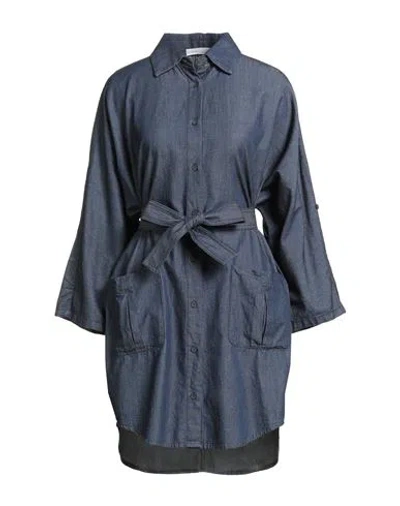 Fabiana Filippi Woman Mini Dress Blue Size 10 Cotton, Ecobrass