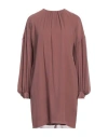 Shop Fabiana Filippi Woman Mini Dress Brown Size 10 Silk